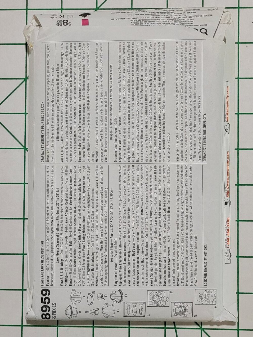 Simplicity Pattern 8959 - Picture 2 of 3